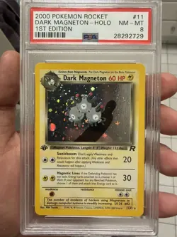 Pokemon 1st Edition Dark Magneton Holo 11/82 Team Rocket PSA 8 NM/Mint - Image 3
