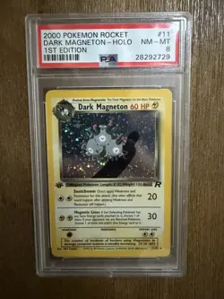 Pokemon 1st Edition Dark Magneton Holo 11/82 Team Rocket PSA 8 NM/Mint - Image 4