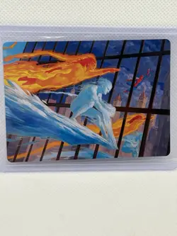 Iceman And Firestar Art Card 45/45 Marvel Super Heros Art Series - Image 1