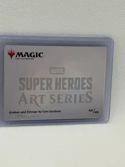 Iceman And Firestar Art Card 45/45 Marvel Super Heros Art Series - Image 2