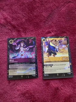 Disney Lorcana, Promo Cards Foil Belle & Beast 2-Card Lot English - Image 1