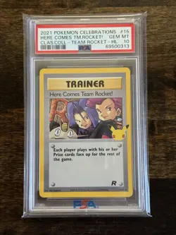 Here Comes Team Rocket! 15/82 - Pokemon Celebrations Classic Collection - PSA 10 - Image 1