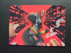 Black Widow, Deadly Hunter Art Card 42/45 MTG Marvel Super Heroes - Image 1