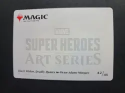 Black Widow, Deadly Hunter Art Card 42/45 MTG Marvel Super Heroes - Image 2