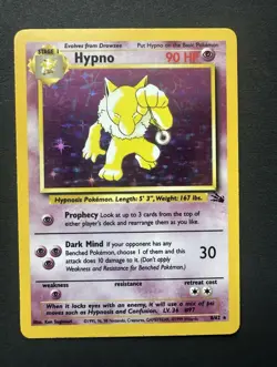 Hypno 8/62 Fossil Holo Rare Pokemon Card WOTC 1999 Stage 1 90 HP Unlimited - Image 1