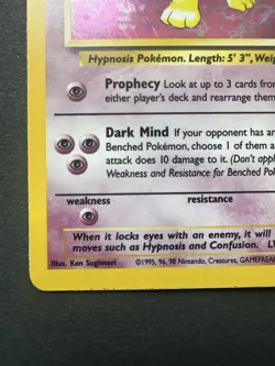 Hypno 8/62 Fossil Holo Rare Pokemon Card WOTC 1999 Stage 1 90 HP Unlimited - Image 3