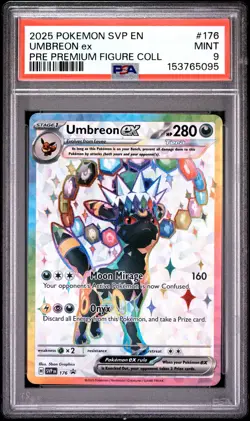 2025 POKEMON SVP EN-SV BLACK STAR PROMO #176 UMBREON EX PSA 9 - Image 1