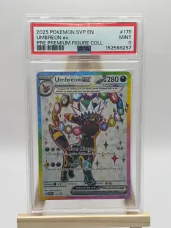 2025 POKEMON SVP EN-SV BLACK STAR PROMO #176 UMBREON EX PSA 9 - Image 1