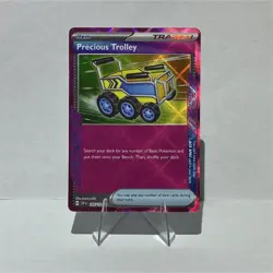 Pokemon TCG Precious Trolley 185/191 Sv08 Surging Sparks Ace SPEC Reverse Holo - Image 1