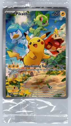 Pikachu 027 Holo Promo Scarlet & Violet Promo Pokemon Near Mint - Image 1