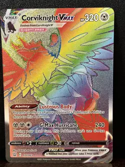 Pokemon Corviknight VMAX Secret Rare Full Art Holo 171/163 Battle Styles 320 HP - Image 1