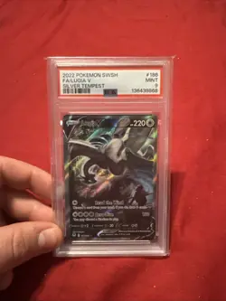 2022 Pokemon Sword & Shield Silver Tempest FA/Lugia v #186 PSA 9 Certified - Image 1