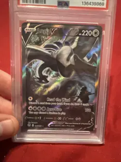 2022 Pokemon Sword & Shield Silver Tempest FA/Lugia v #186 PSA 9 Certified - Image 3
