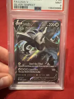 2022 Pokemon Sword & Shield Silver Tempest FA/Lugia v #186 PSA 9 Certified - Image 4