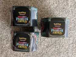 Pokemon TCG Scarlet & Violet Paldean Fates Great Tusk Tins. Lot Of 3. - Image 5