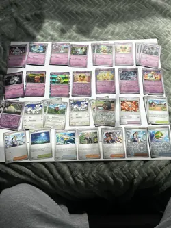 Pokemon TCG Paldean Fates Mixed Type Bulk Lot 56 Cards Holos & Reverse - Image 1
