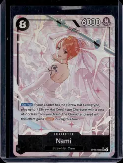 Nami (OP15-086) Alt Art Foil – Adventure on Kami’s Island ENG Wedding Dress Nami - Image 1