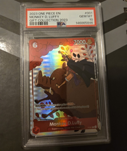 Bandai Monkey D. Luffy P-001 Gift Collection 2023 Holo English PSA 10 - Image 1