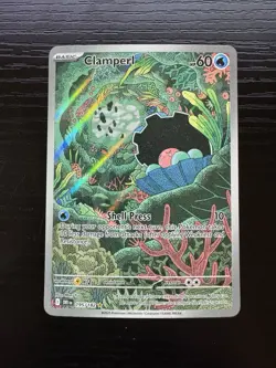 Pokemon Card Clamperl 195/182 Destined Rivals Illustration Rare Near Mint - Image 1