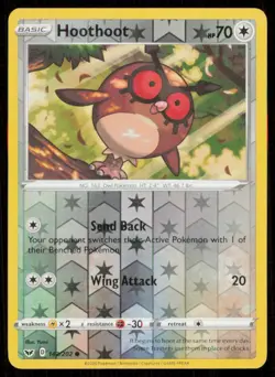 Hoothoot #143/202 Reverse Holo 2020 Pokemon Sword & Shield LP - Image 1