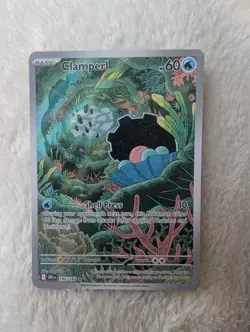 Pokemon TCG Destined Rivals Clamperl Card Illustration Rare 195/182 - Image 1