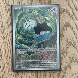 Pokemon TCG Destined Rivals Clamperl Card Illustration Rare 195/182 - Image 1