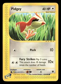 Pidgey - 123/165 - Common - Expedition - Pokemon Card - LP - Image 1