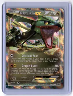 Rayquaza EX 85/124 Ultra Rare Holo NM Pokemon Dragons Exalted - Image 1