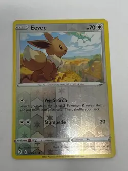 Eevee #125/203 Reverse Holo Common - Evolving Skies 2021 SWSH07 Pokemon TCG - Image 1