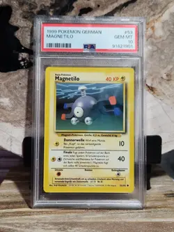 Pokemon PSA 10 GEM MINT Magnemite 53/102 German Base Set Common - Image 1