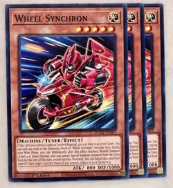 Yugioh! 3x Wheel Synchron DUNE-EN001 Common 1st Ed NM - Image 1