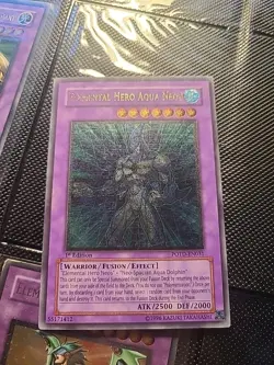 Yugioh Elemental Hero Aqua Neos POTD-EN031 Ultimate Rare 1st Edition - Image 1
