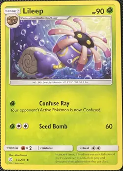 Lileep 10/236 Sm-Cosmic Eclipse Regular - Pokemon Card - Image 1