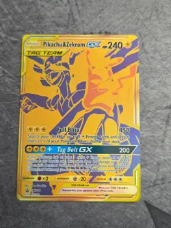Pokemon TCG Pikachu & Zekrom GX Sun & Moon SM248 Holo Promo Card NM - Image 1