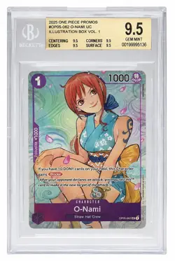 O-Nami (Illustration Box Vol.1) OP05-062 One Piece Promotion Cards Foil BGS 9.5 - Image 1
