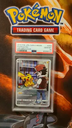 Pikachu 054/049 PSA 10 Japanese Dream League CHR Full Art Pokemon Gem Mint - Image 1