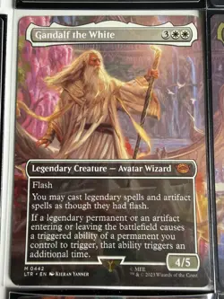 Gandalf the White M 0442 (borderless foil) Lord of The Rings MTG Magic The - Image 1