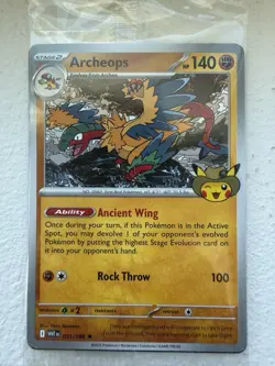 Pokemon TCG Archeops Promo Cards 051/086 Holo Stage 2 HP 140 English 2025 - Image 4