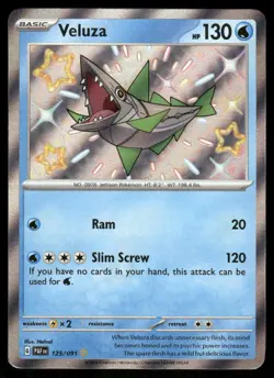 Pokemon Cards Veluza 125/091 Paldean Fates Shiny Rare NM *2 - Image 1