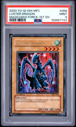 Luster Dragon MFC-058 1st Edition Ultra Rare Yugioh PSA 9 *743 - Image 1