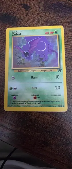 Zubat 70/82 Common Team Rocket Pokemon Lightly Played - Image 1