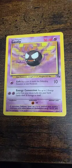 Gastly 33/62 Uncommon Fossil Pokemon Lightly Played - Image 1