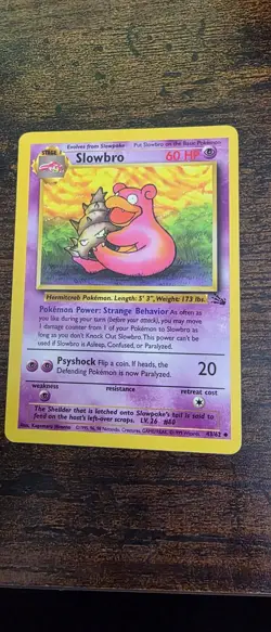 Slowbro 43/62 Uncommon Fossil Pokemon Lightly Played - Image 1