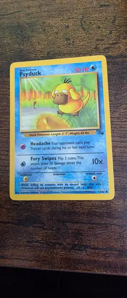 Psyduck 53/62 Common Fossil Pokemon Lightly Played - Image 1