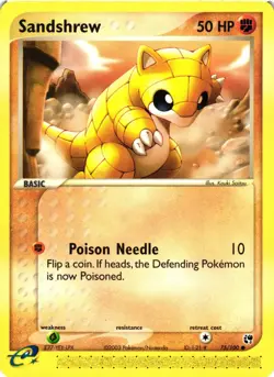 Pokemon TCG Sandshrew Sandstorm 75/100 Common VLP - Image 1