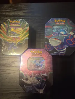 POKEMON TCG: AZURE LEGENDS TIN Lot of 3 Xerneas Kyogre Dialga - Image 1