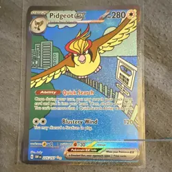 Pokemon Pidgeot ex 225/197 SV03 Obsidian Flames Full Art Holo English 2023 - Image 1