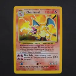 WOTC Charizard 4/102 Base Set Holo 1999 MP/HP - Image 1