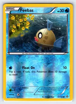 Feebas 43/160 2015 XY Primal Clash Pokemon Card Reverse Holo Common - Nm/Vlp - Image 1
