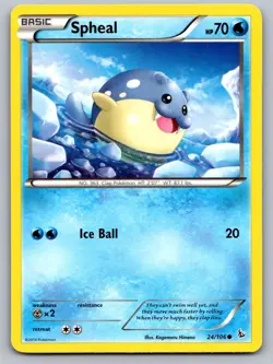 Spheal 24/106 Common Flashfire Pokemon Lightly Played - Image 1